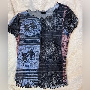 Zodiac mesh shirt